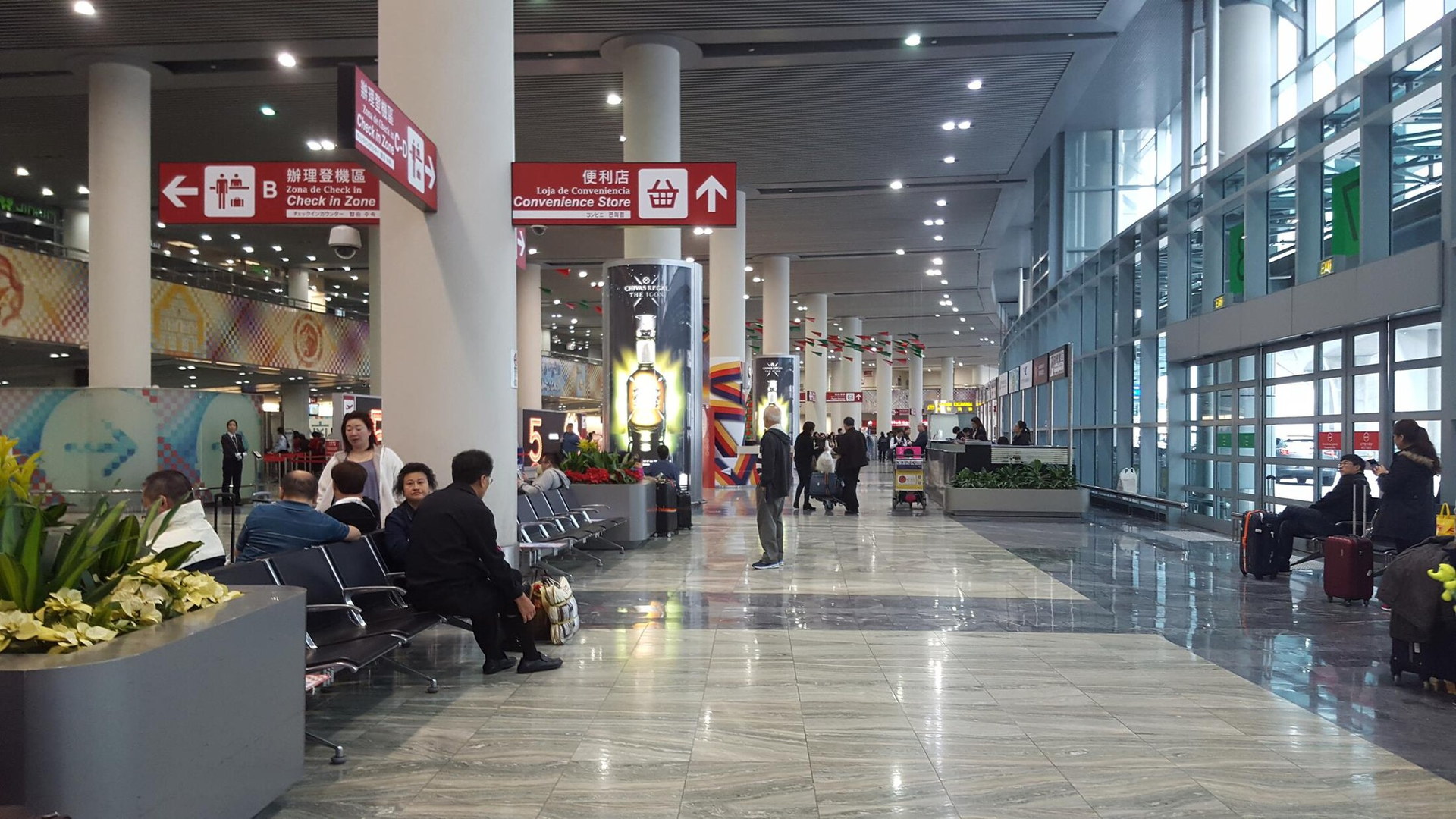 Passenger hall at Macau International Airport